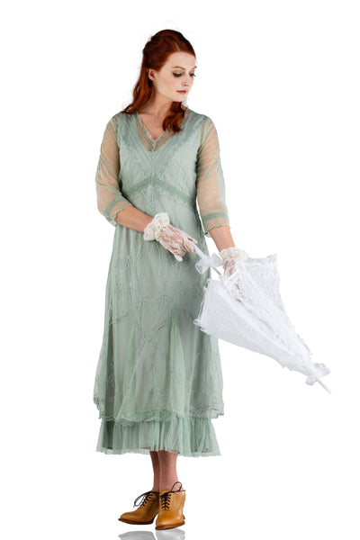 Somewhere in Time Dress CL-509 in Moss by Nataya