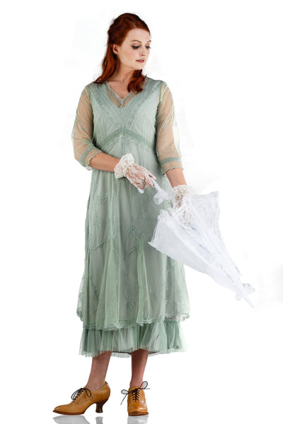 Somewhere in Time Dress CL-509 in Moss by Nataya