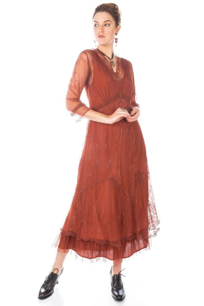 Somewhere in Time Dress CL-509 in Paprika by Nataya