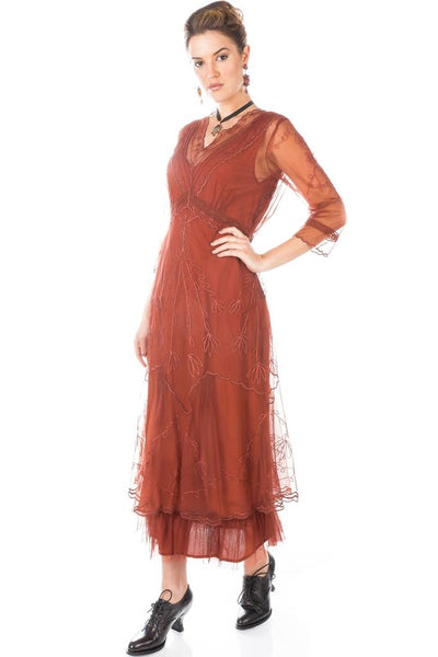 Somewhere in Time Dress CL-509 in Paprika by Nataya