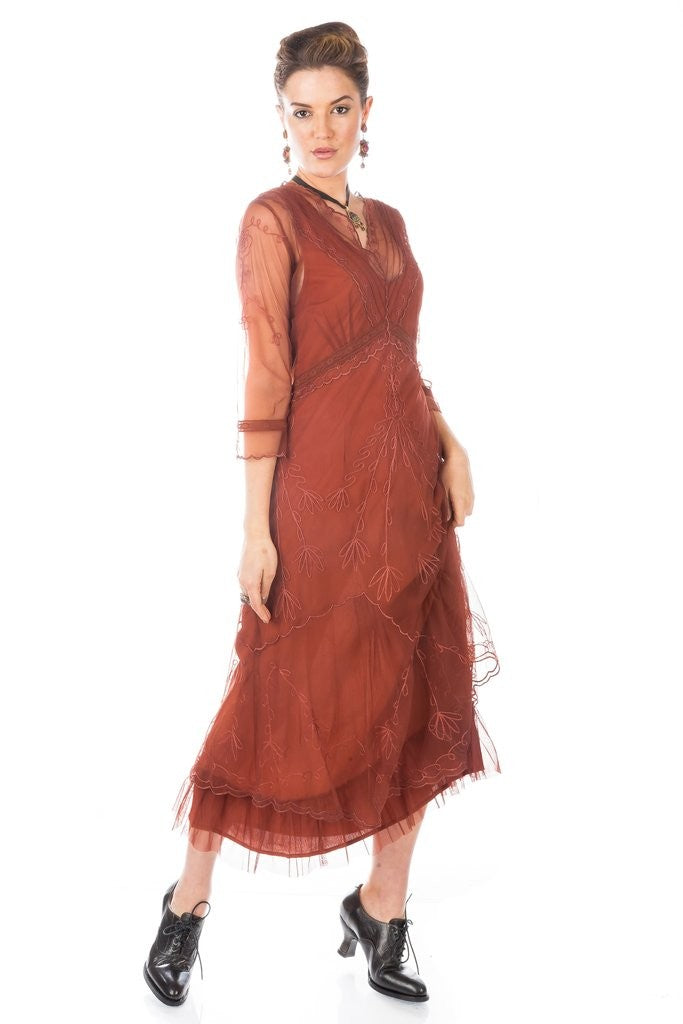Somewhere in Time Dress CL-509 in Paprika by Nataya