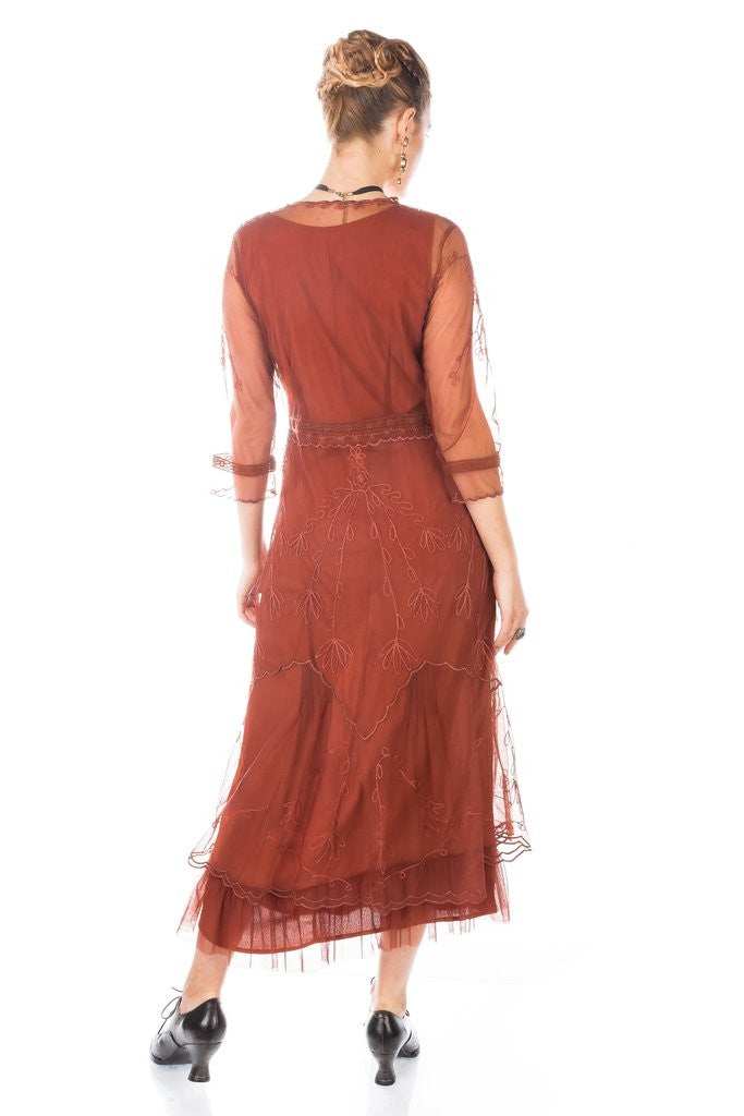 Somewhere in Time Dress CL-509 in Paprika by Nataya