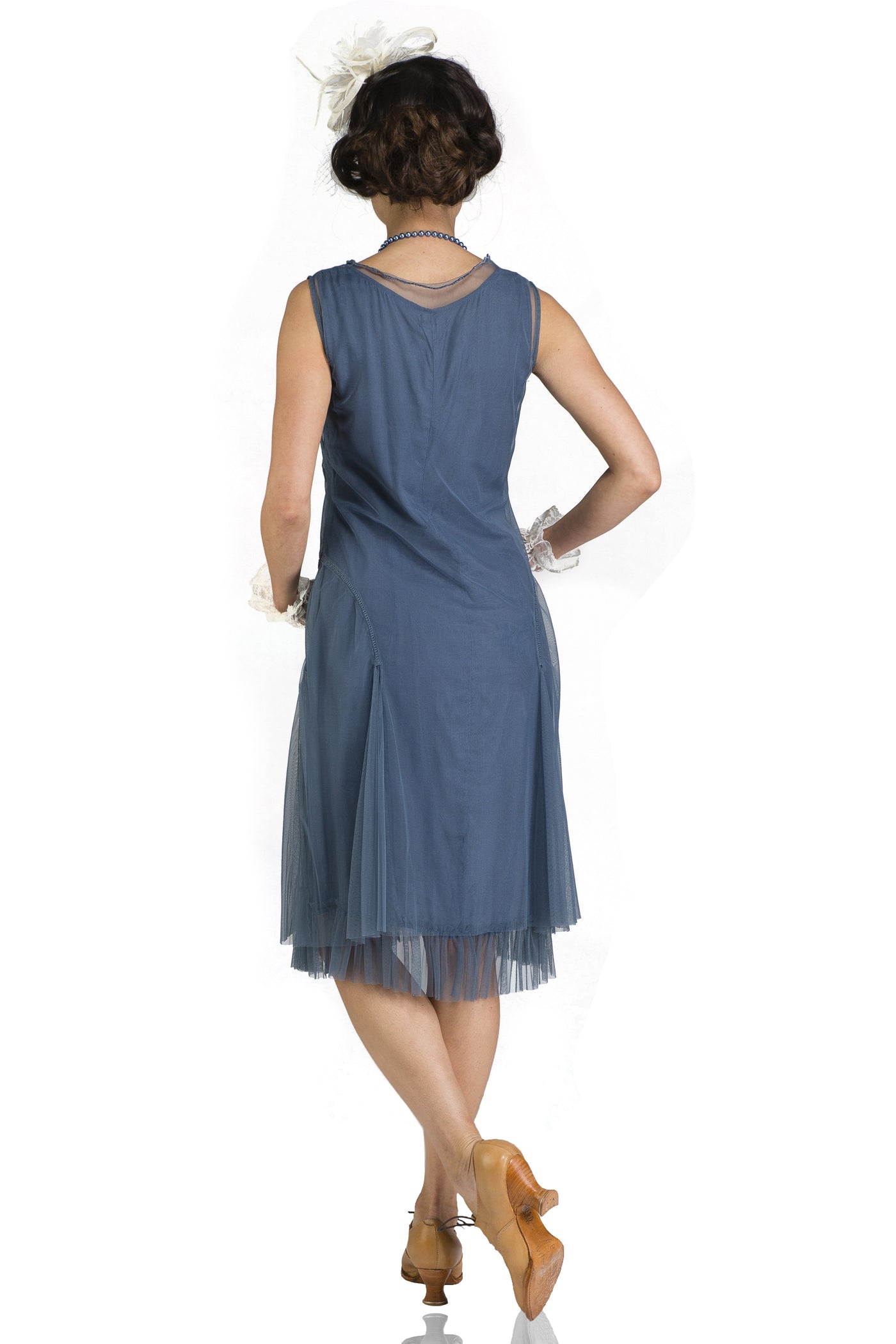 Tara Vintage Style Party Dress in Sapphire by Nataya