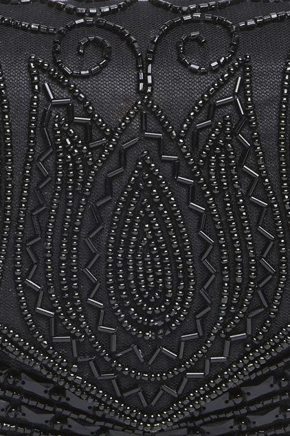 Beatrice Hand Embellished Clutch Bag in Black