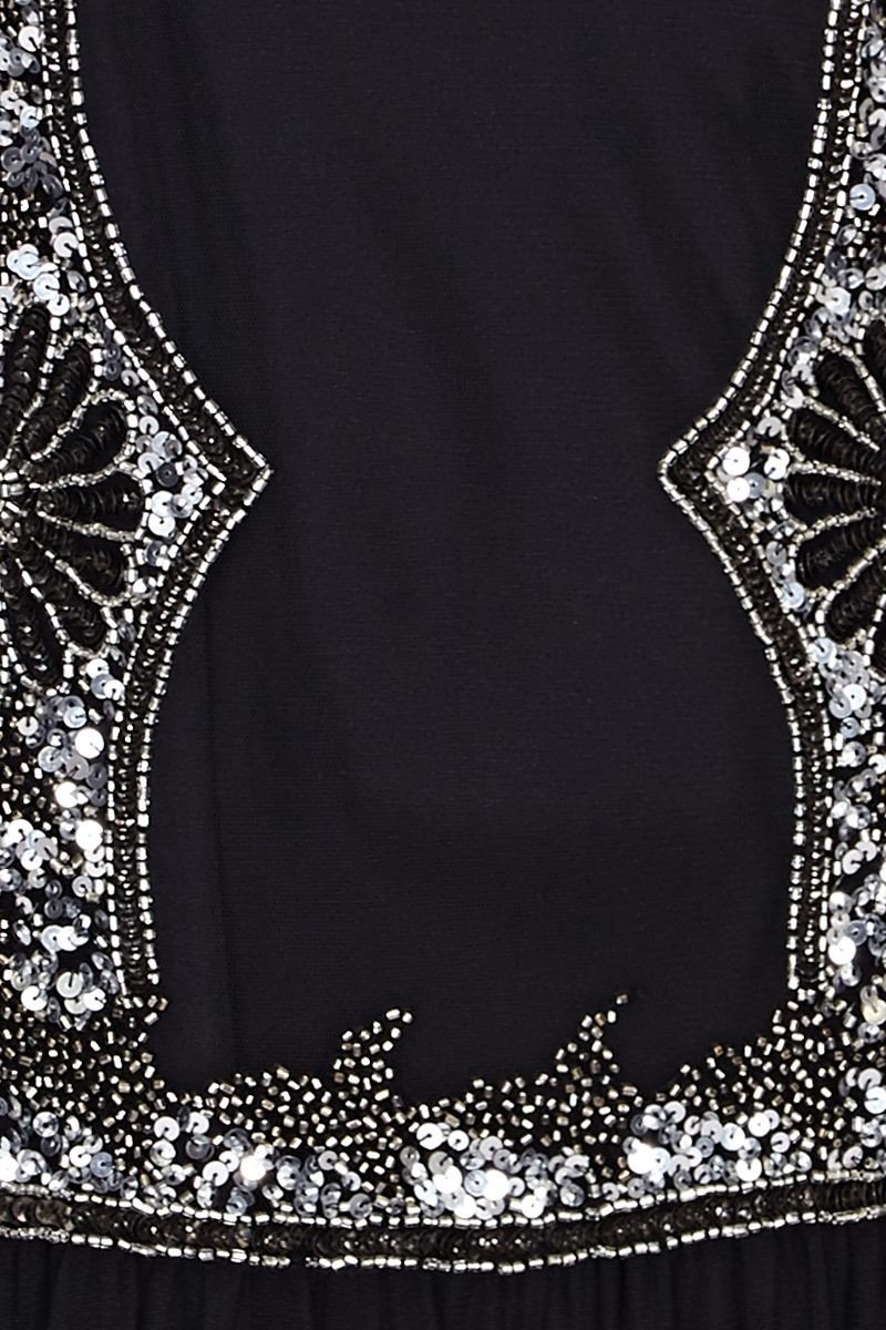 Paris 1920s Flapper Dress in Black