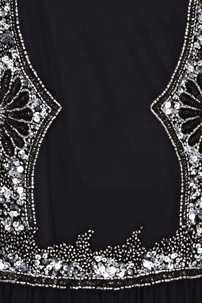 Paris 1920s Flapper Dress in Black