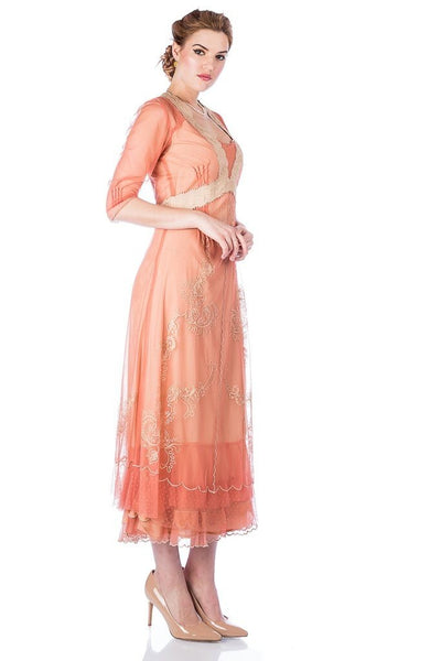 Vintage Titanic Style Dress in Rose Gold by Nataya