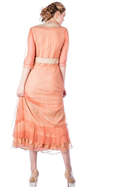 Vintage Titanic Style Dress in Rose Gold by Nataya