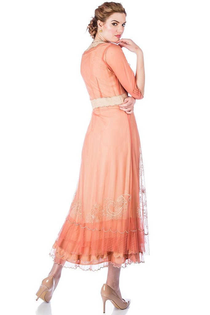 Vintage Titanic Style Dress in Rose Gold by Nataya