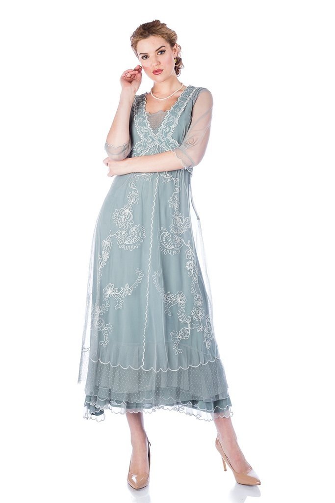 Vintage Titanic Style Dress in Aqua by Nataya – WardrobeShop