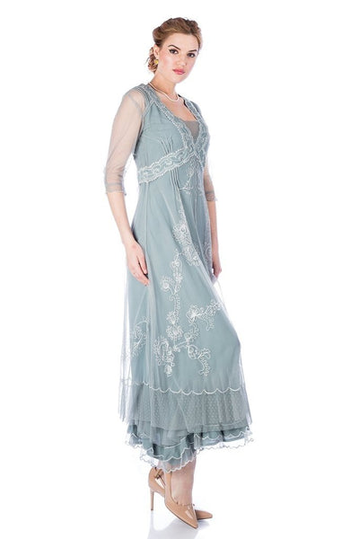 Vintage Titanic Style Dress in Aqua by Nataya