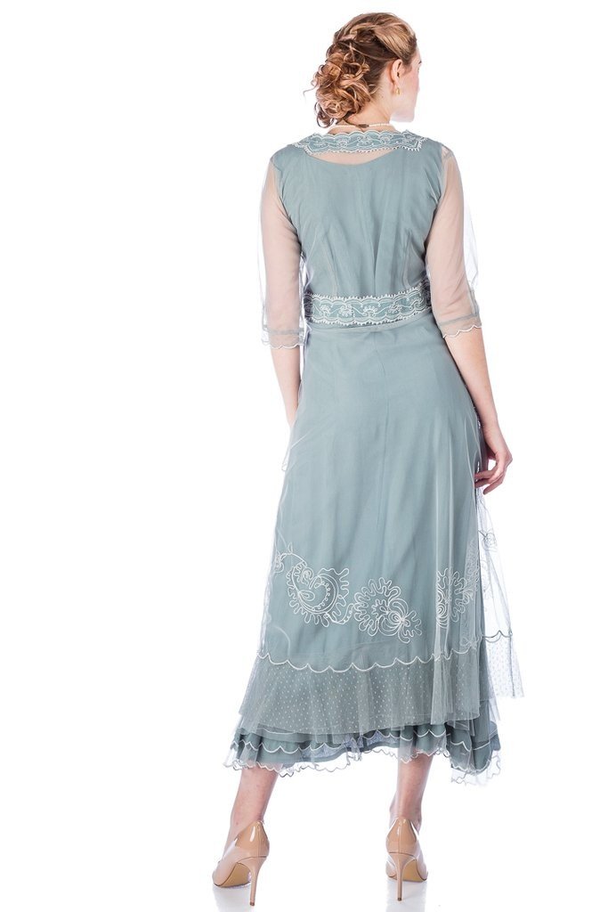 Vintage Titanic Style Dress in Aqua by Nataya