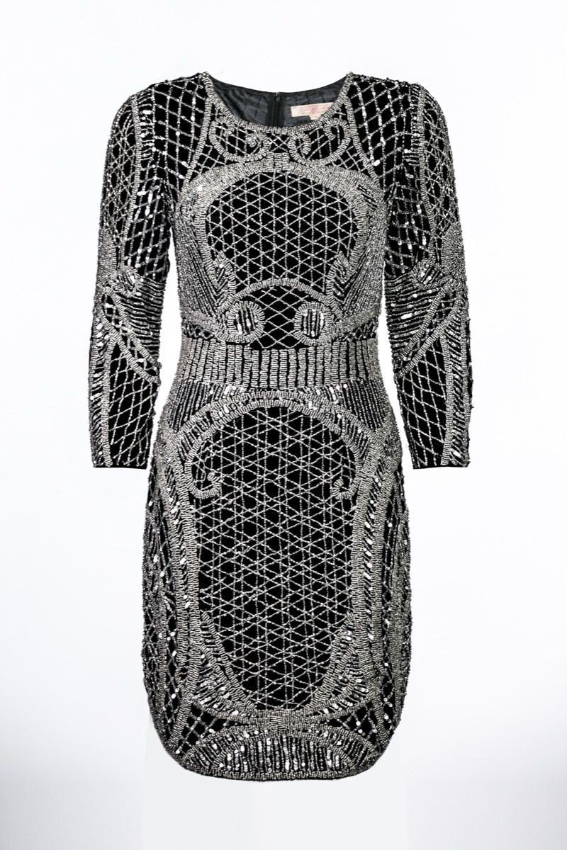 New York Flapper Style Dress in Silver