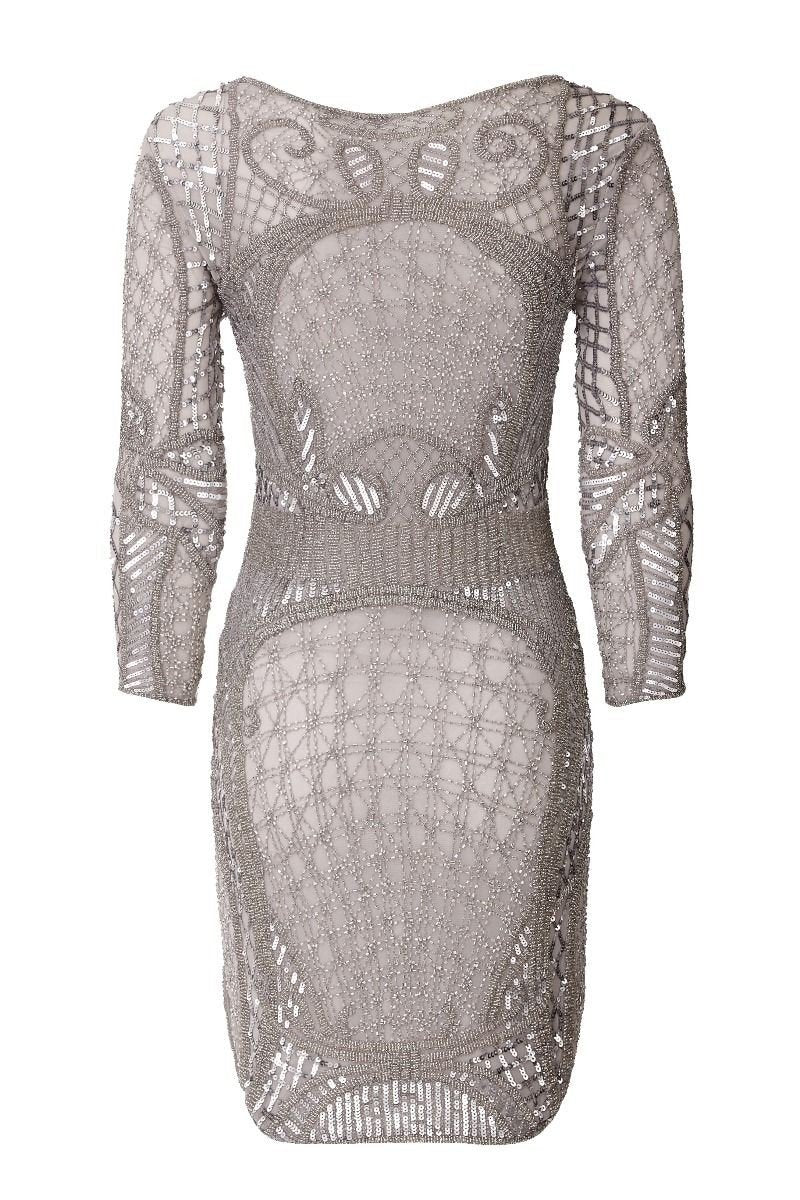 New York Flapper Style Dress in Grey