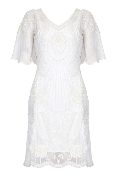 Kate Flapper Dress in White