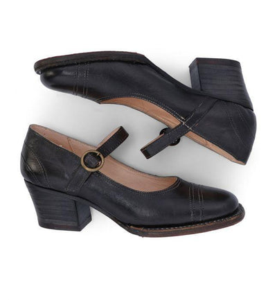 Twigley Vintage Style Heels in Black Rustic
