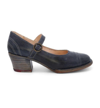 Twigley Vintage Style Heels in Navy Rustic
