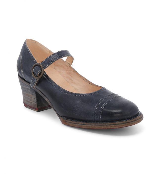 Twigley Vintage Style Heels in Navy Rustic