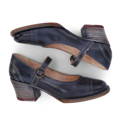 Twigley Vintage Style Heels in Navy Rustic