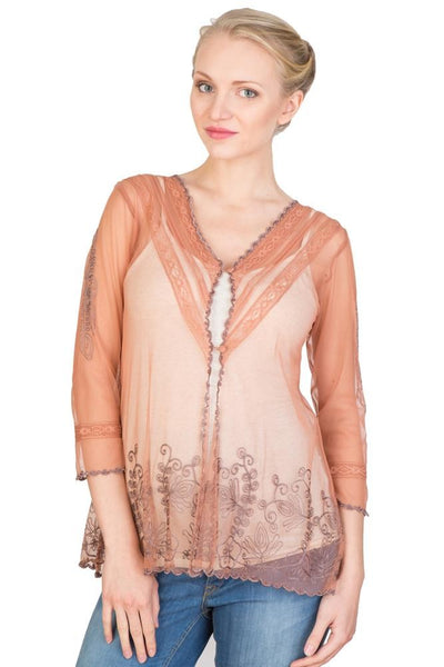 Titanic Vintage Inspired Top in Rose-Silver by Nataya