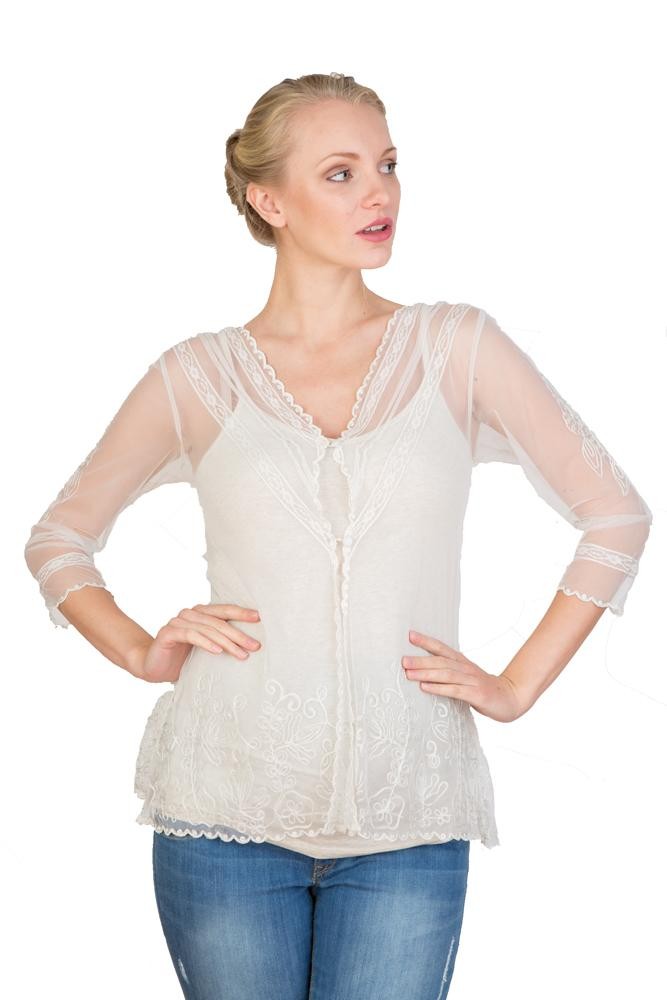 Titanic Vintage Inspired Top in Ivory by Nataya