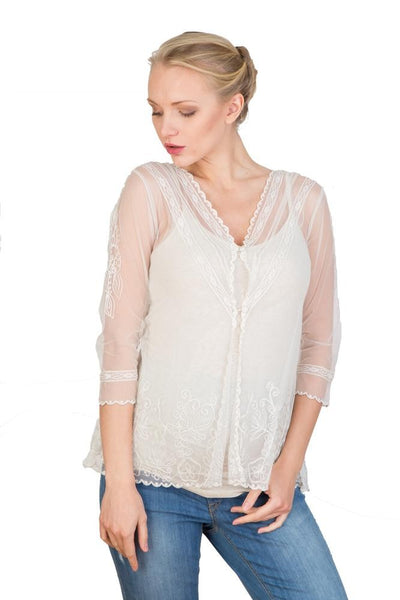 Titanic Vintage Inspired Top in Ivory by Nataya