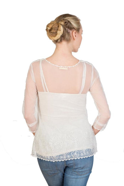 Titanic Vintage Inspired Top in Ivory by Nataya