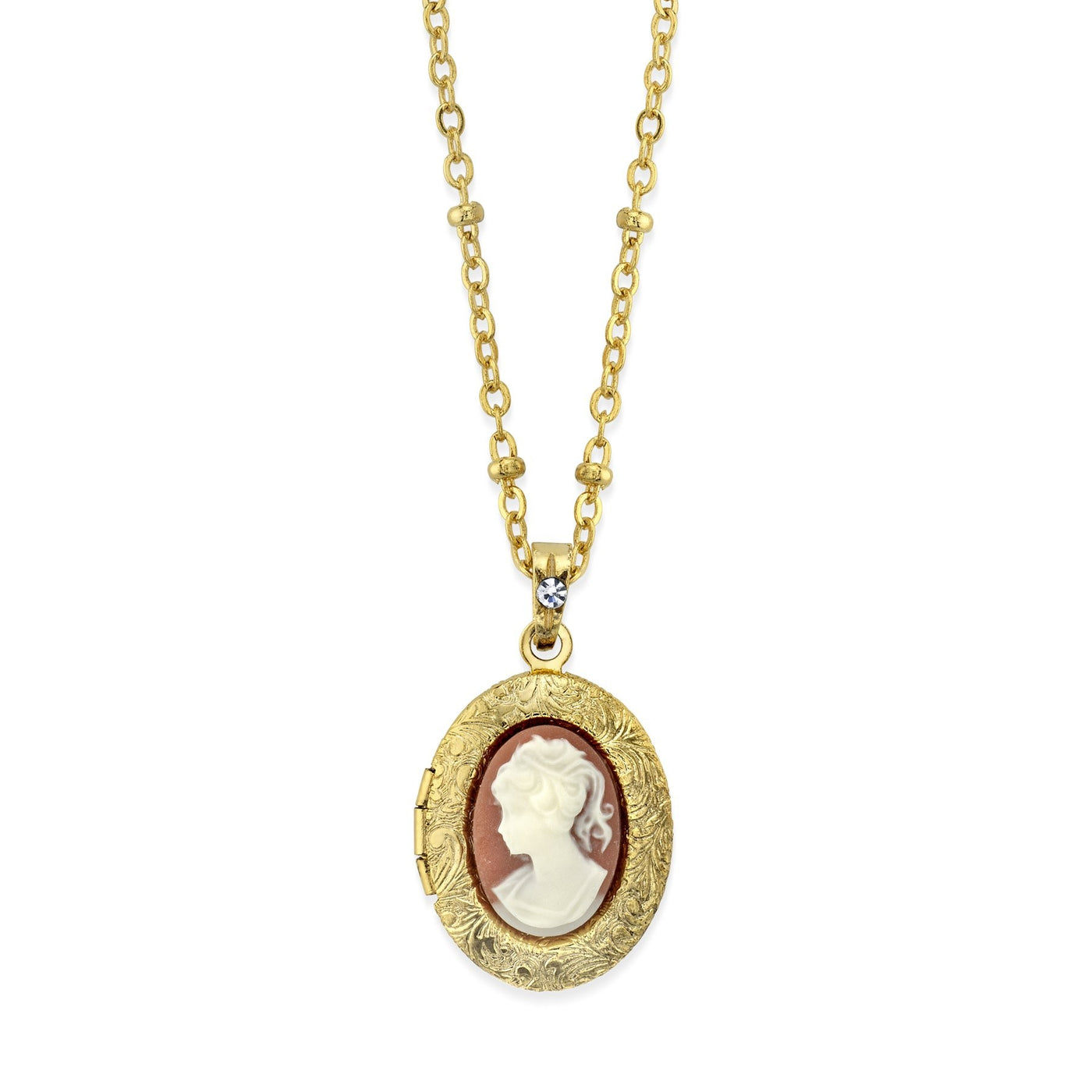 Downton Abbey Oval Cameo Locket Necklace