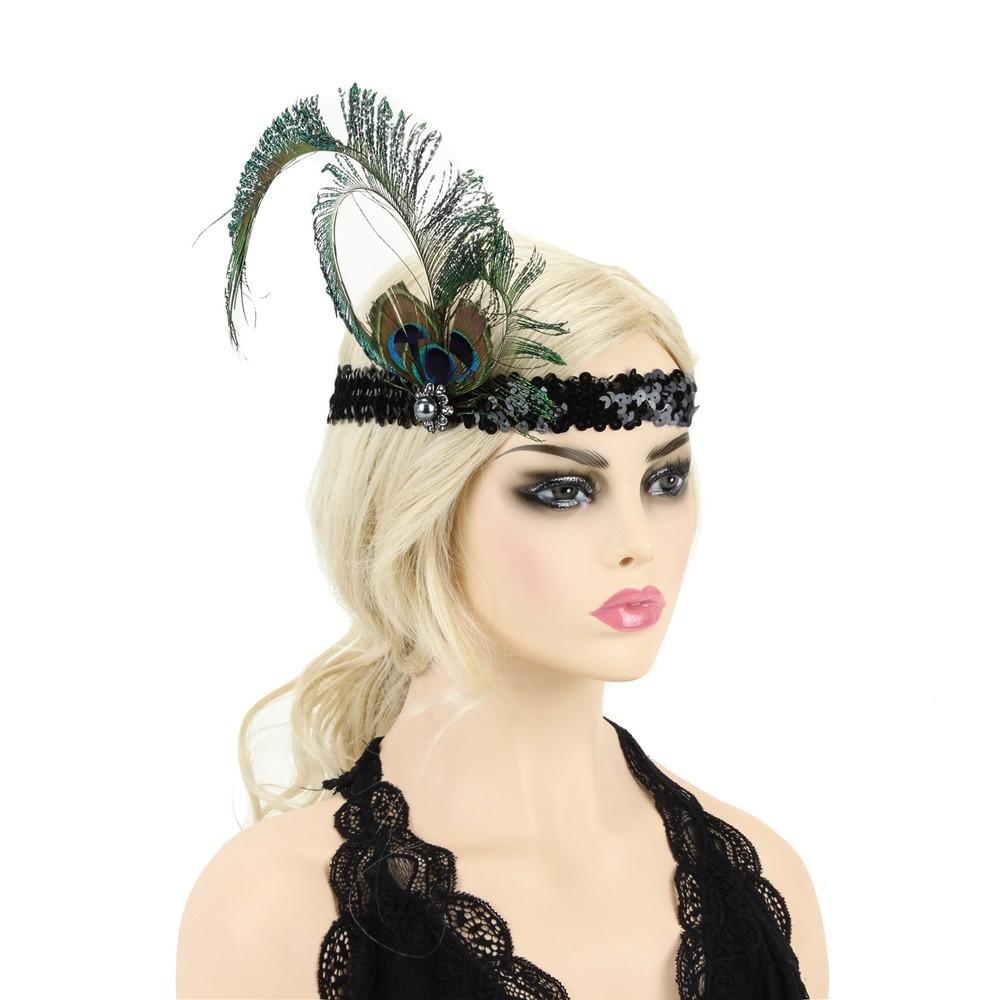 1920s Gatsby Style Peacock Headband