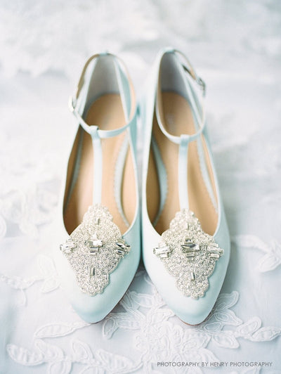 Art Deco Great Gatsby Bridal Shoes in Blue