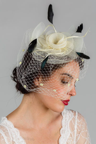 Bonnette 1950s Veil in Ivory