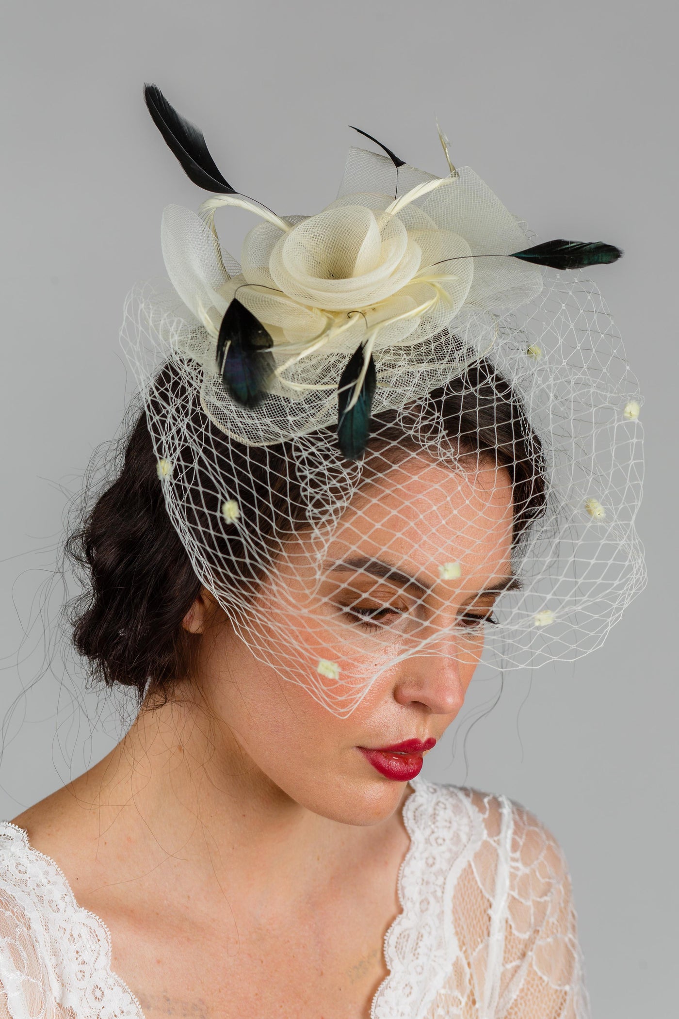 Bonnette 1950s Veil in Ivory