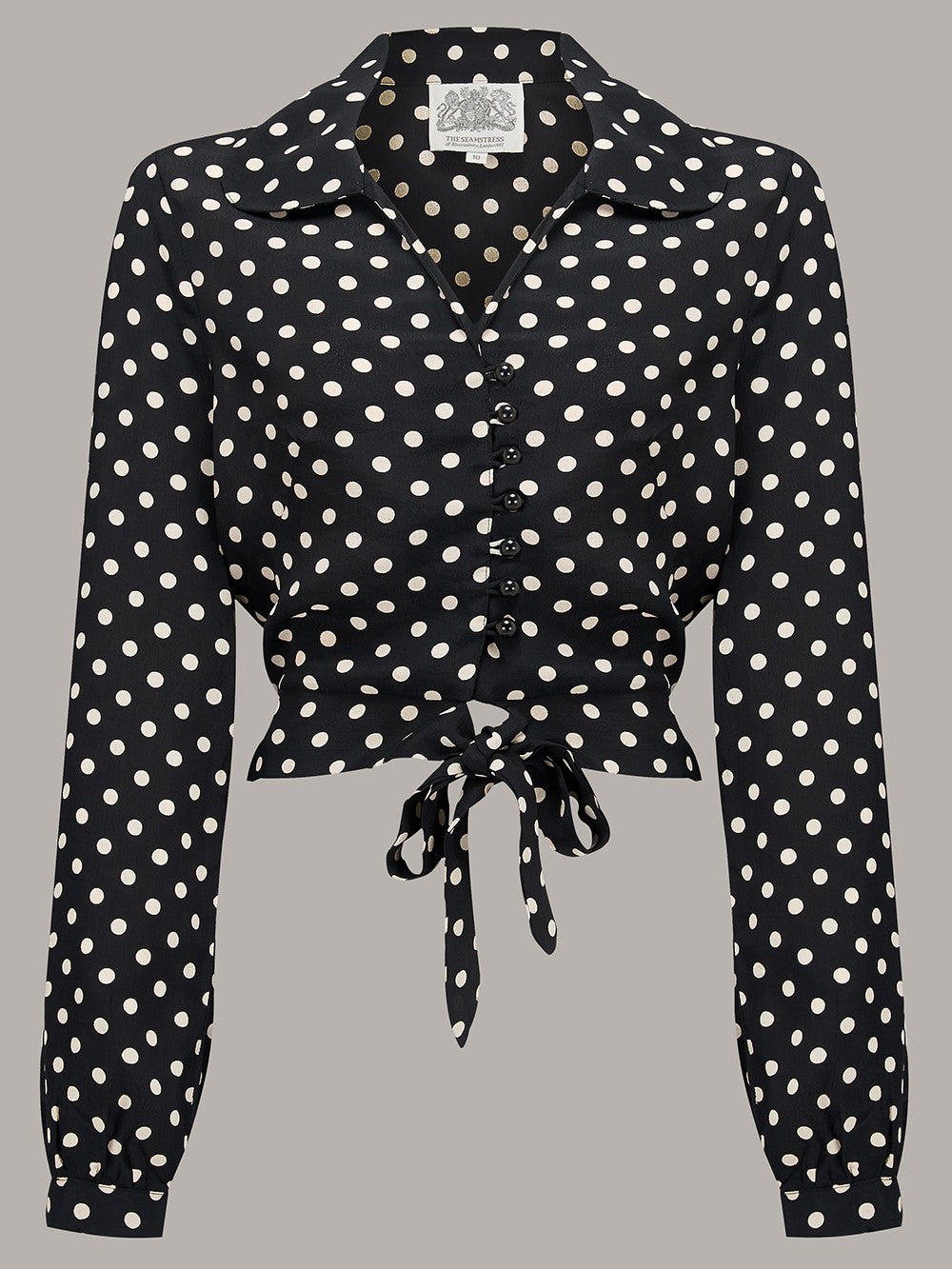 Margaret Blouse in Black and White Spots