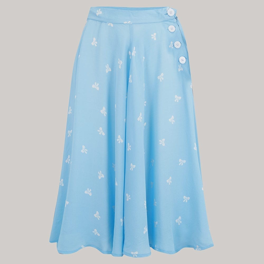 Maybelle Skirt in Sky Blue Bow