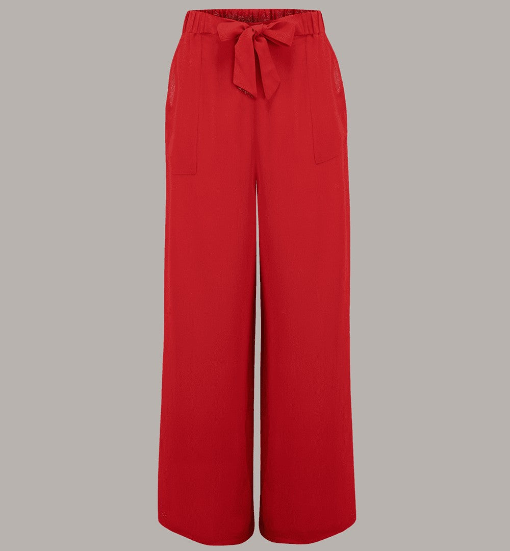 Gretta 1940s Trousers in Red