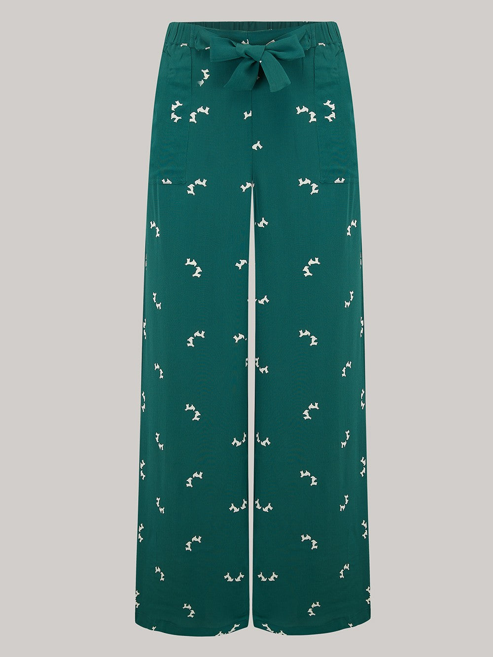 Gretta 1940s Trousers in Green Doggy