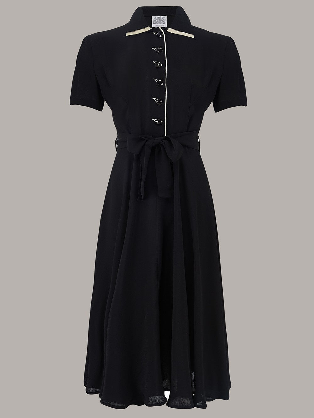 Lana 1940s Dress in Black