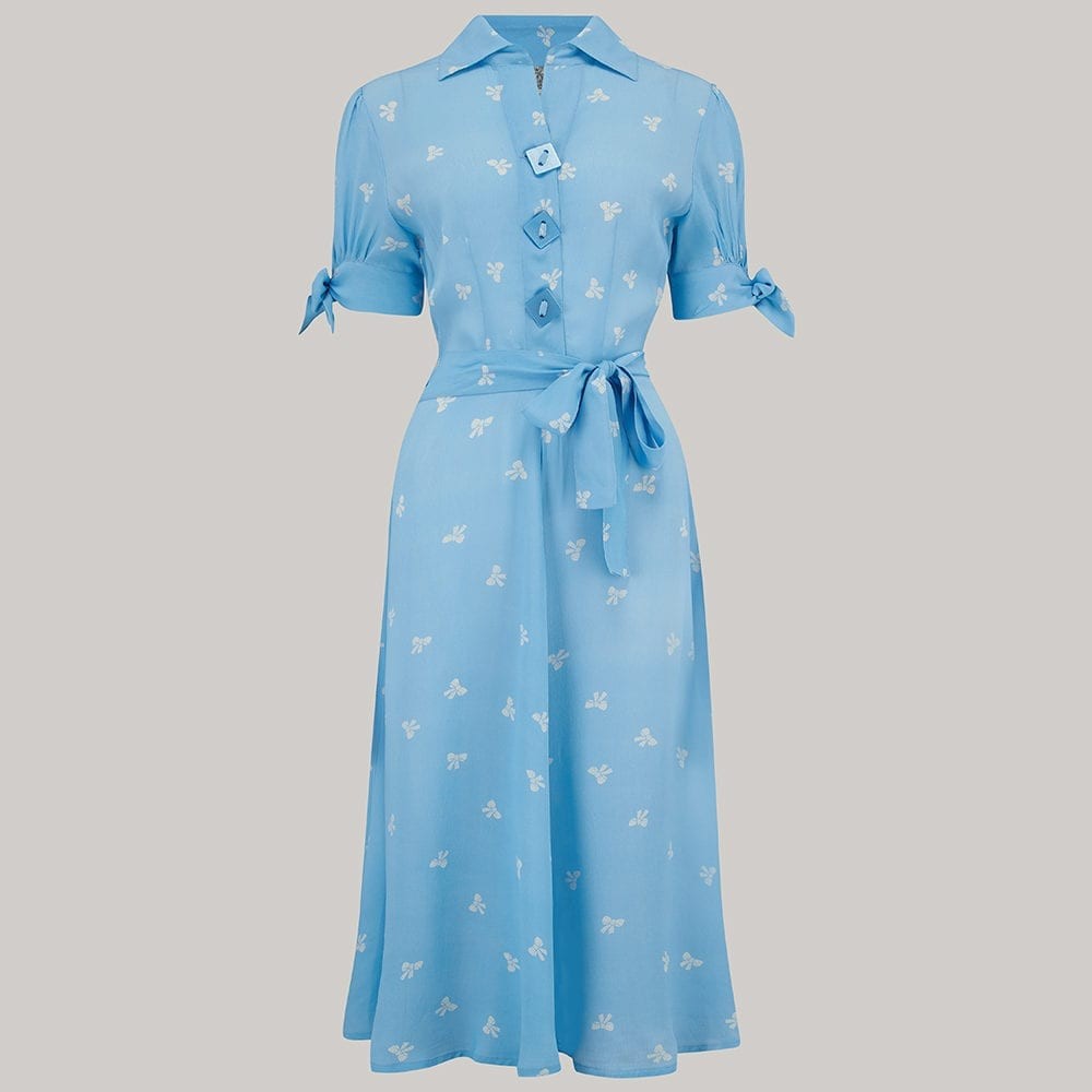 Delores Dress in Blue Moonshine Spots