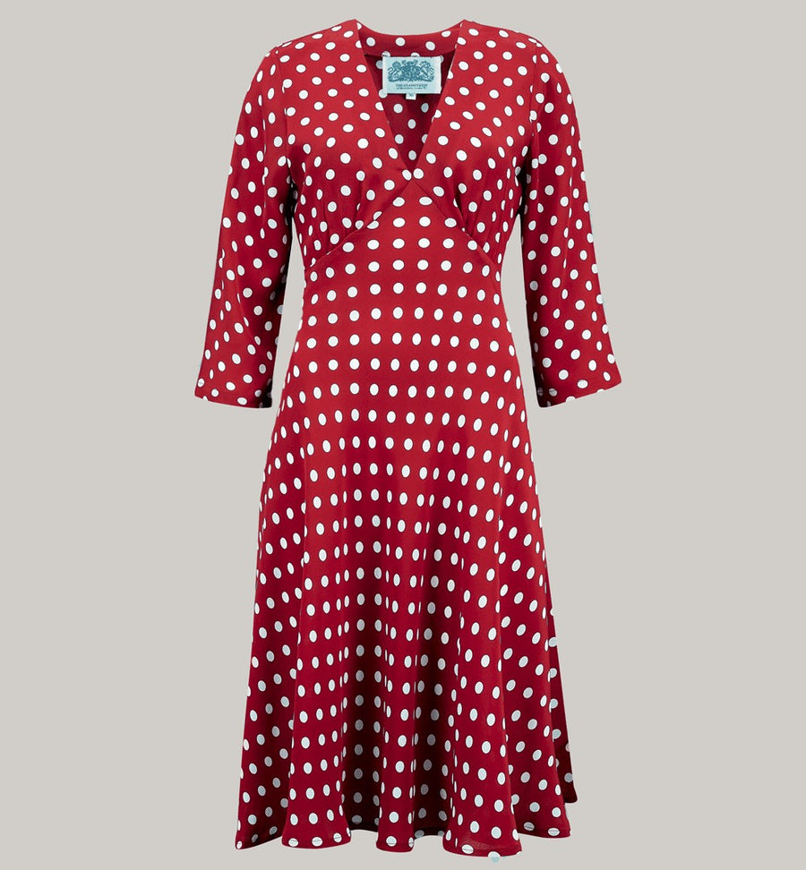 Ida Dress in Wine Spot