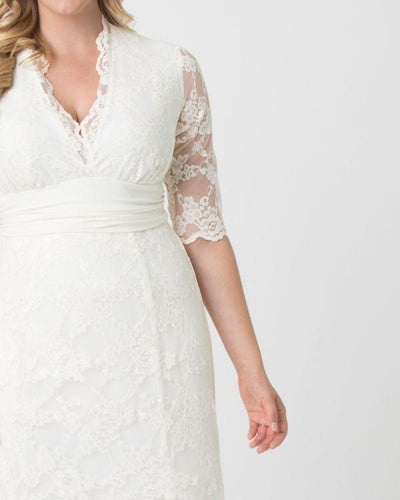 1950s Style Lace Wedding Gown in Ivory