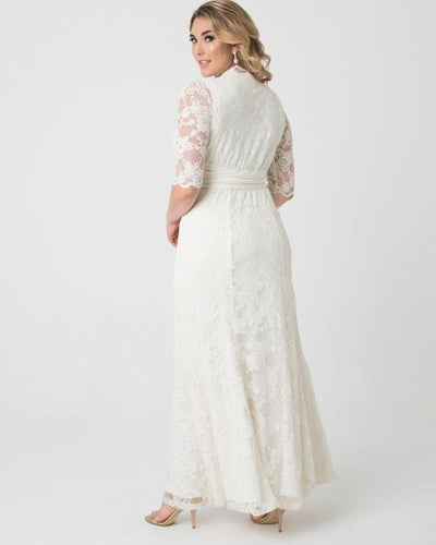 1950s Style Lace Wedding Gown in Ivory