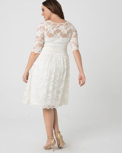 1950s Vintage Style Lace Wedding Dress in Ivory