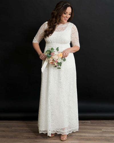 50s Style Vintage Wedding Gown in Ivory Shimmer