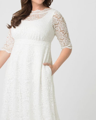 50s Style Vintage Wedding Gown in Ivory Shimmer