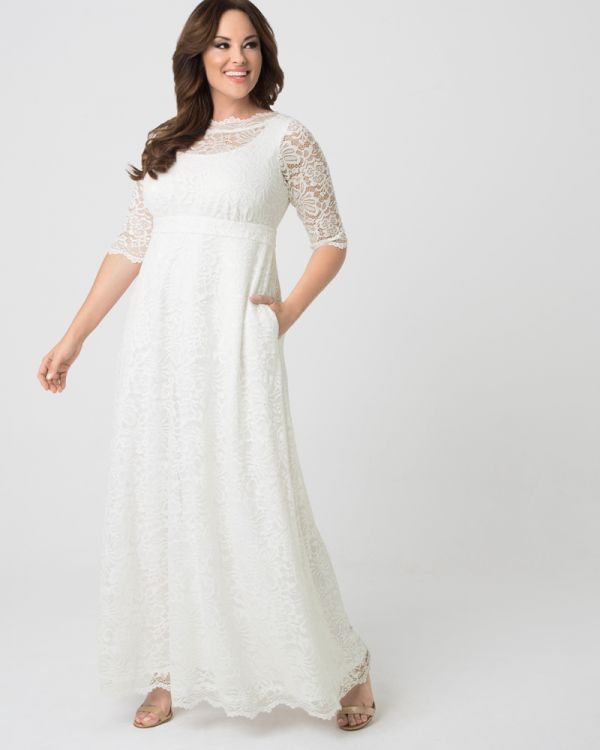 50s Style Vintage Wedding Gown in Ivory Shimmer