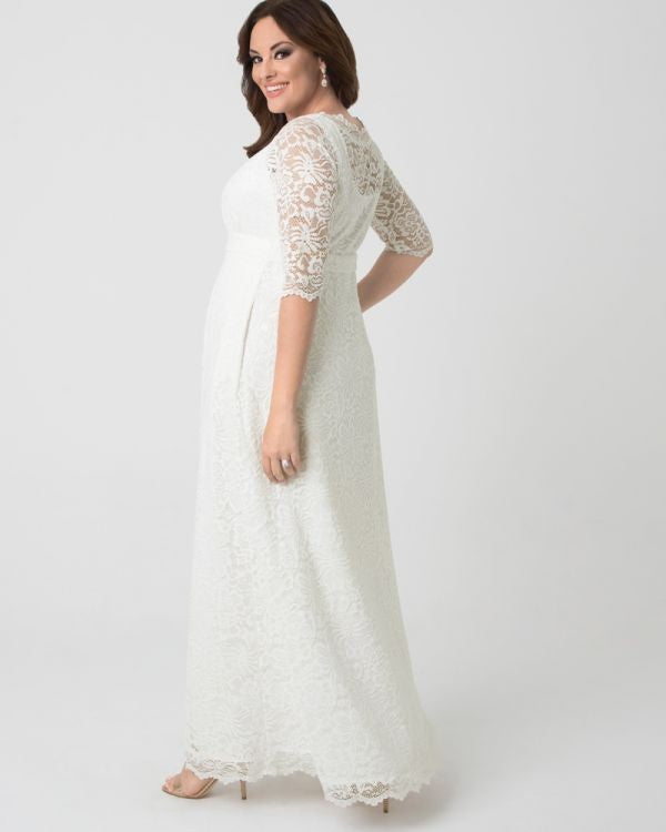 50s Style Vintage Wedding Gown in Ivory Shimmer