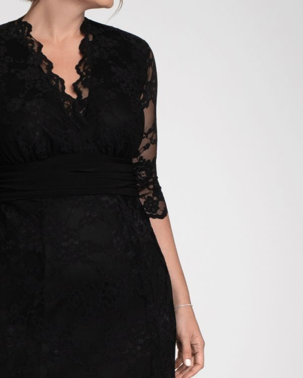 Siren Vintage Inspired Lace Bridal Gown in Black