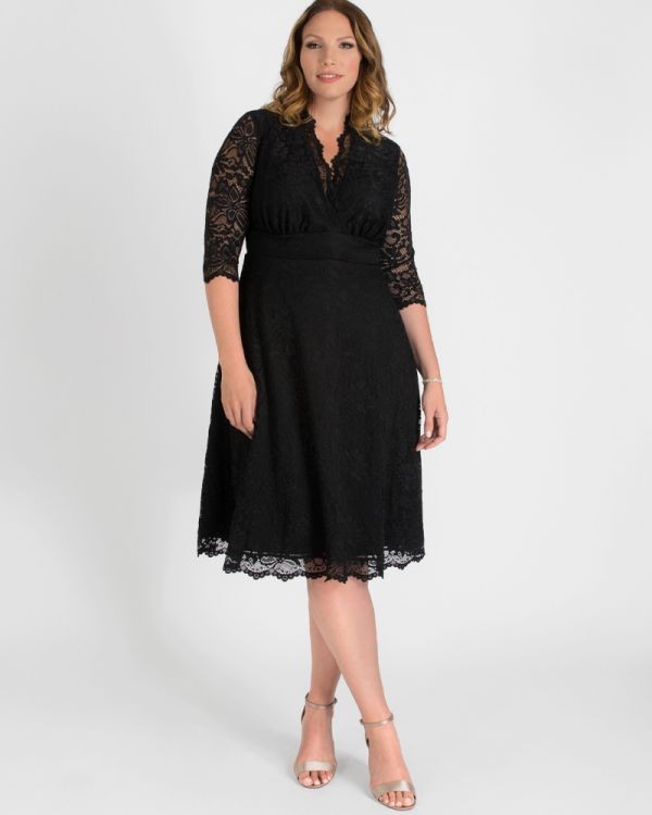 Vintage Style Lace Bridal Dress in Black