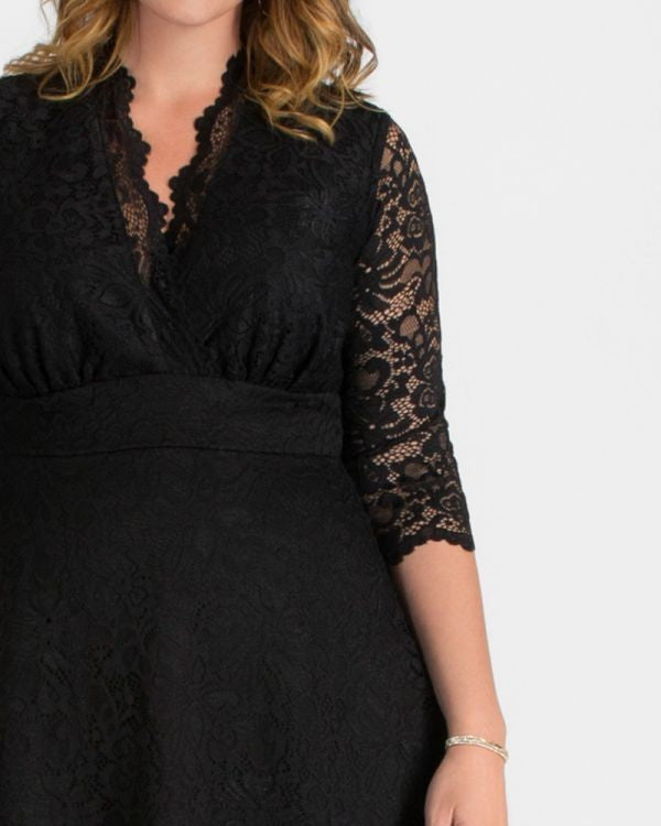 Vintage Style Lace Bridal Dress in Black