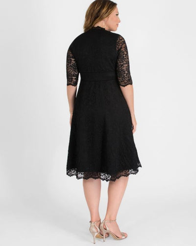 Vintage Style Lace Bridal Dress in Black